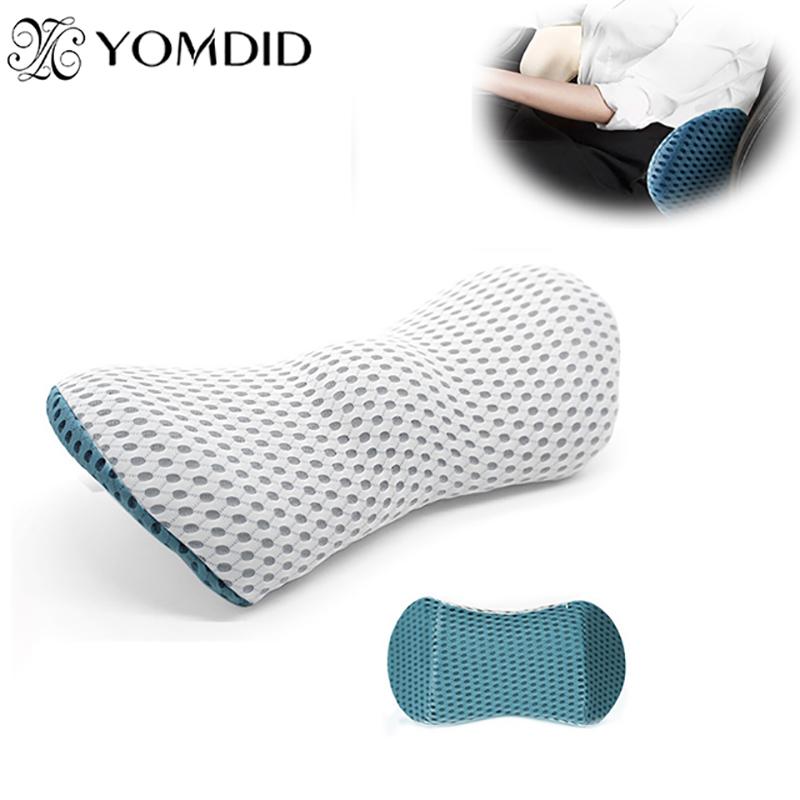 Thoáng Khí Nhớ Cotton Vật Lý Trị Liệu Gối Thắt Lưng Eo Cho Ghế Ô Tô Đau Lưng Đệm Hỗ Trợ Giường Sofa Văn Phòng Ngủ Gối