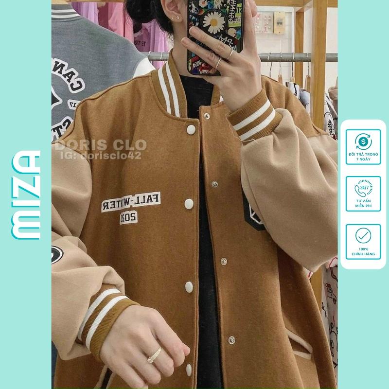 Áo khoác nỉ bông nam nữ bomber unisex gió jacket cúc bấm form rộng local brand ulzzang phong cách hàn quốc đep Số 26