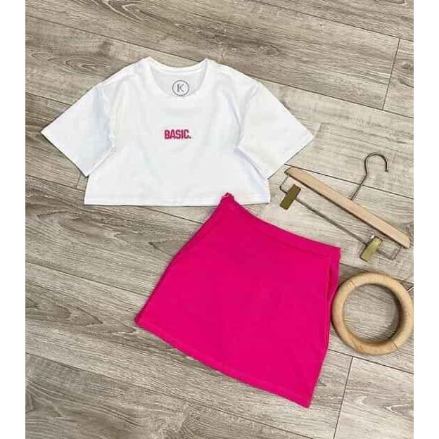 Sét áo croptop áo thun chân váy body midi sét bộ áo thun chân váy siêu xinh