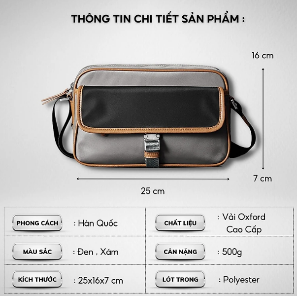 Cao cấp - Túi đeo chéo nam Alite Bag