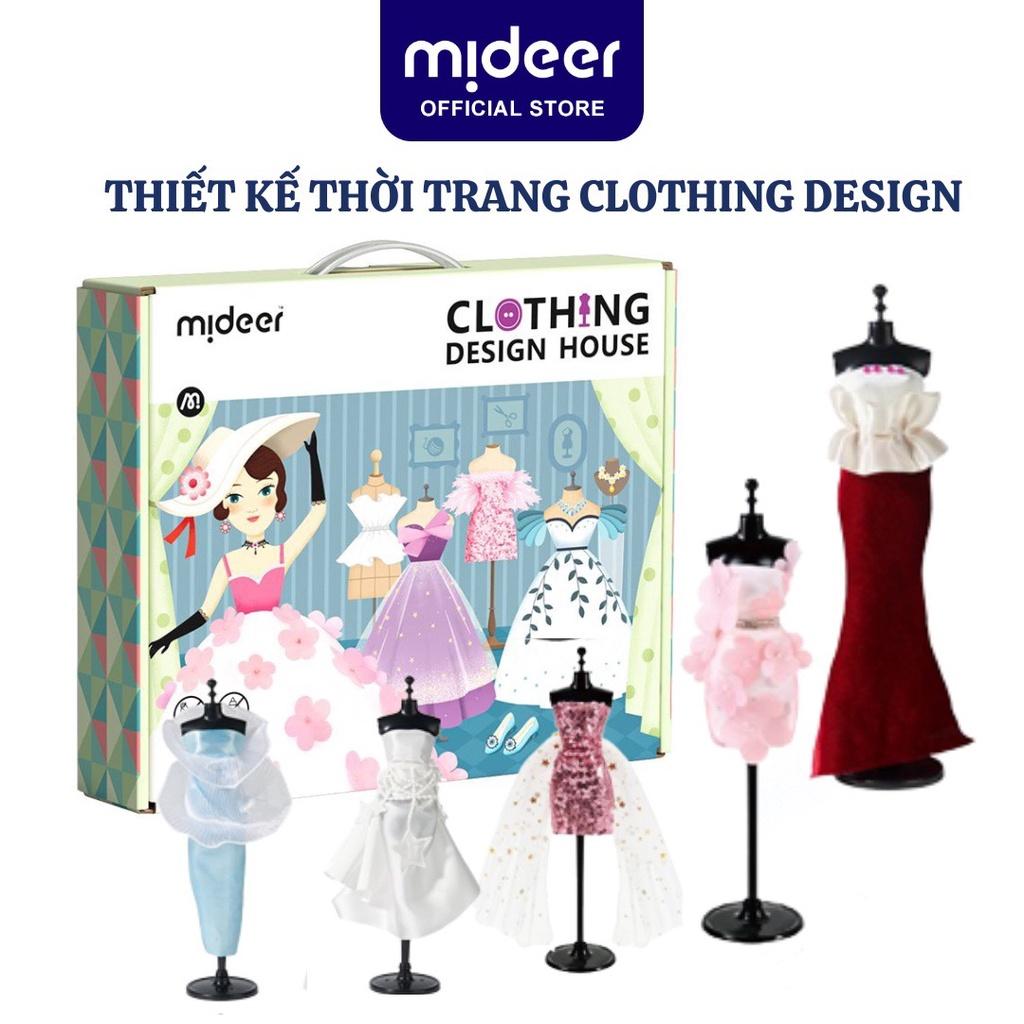 Đồ chơi thiết kế thời trang DIY cho bé gái  5 6 7 8 9 tuổi may vá Mideer Clothing Design House