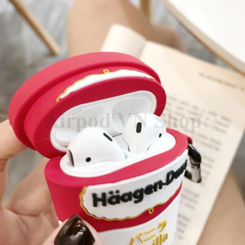 Bao Case Ốp dành cho airpod 1 và 2, tai nghe bluetooth i11,i12, i100, i200, i9s... hủ kem hình đẹp cao cấp