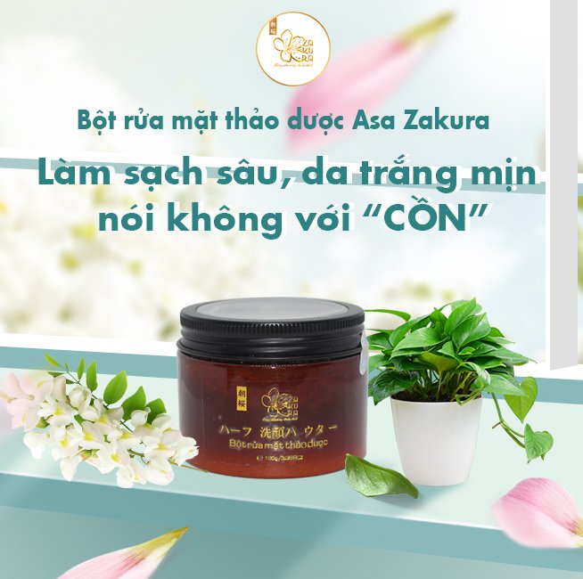 BỘT RỬA MẶT THẢO DƯỢC ASA ZAKURA