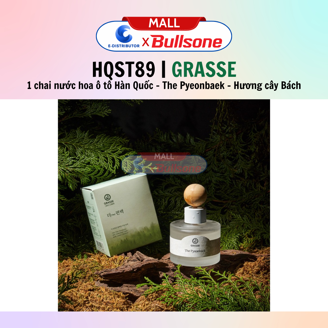 Nước hoa ô tô Bullsone Grasse The Pyeonbaek (Cypress- 1 Chai/Hộp) / Peach Fuzz (2 Chai/Hộp) - Dung Tích 105mL - Hàng chính hãng