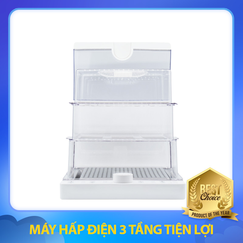 Máy Hấp Điện 3 Tầng Dung Tích 10.8L Có Khả Năng Gấp Gọn Tiết Kiệm Không Gian Bếp