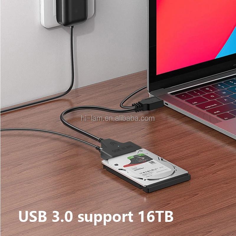 Ổ cứng SSD HDD bên ngoài CD-ROM ổ đĩa quang SATA 3 đến USB 3.0 Cáp với bộ chuyển đổi 12V 2A cho máy tính xách tay máy tính để bàn PC
