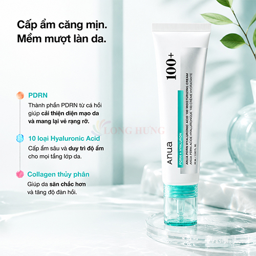 Kem dưỡng ẩm Anua PDRN Hyaluronic Acid 100 Moisturizing Cream (60ml) - Hàng chính hãng