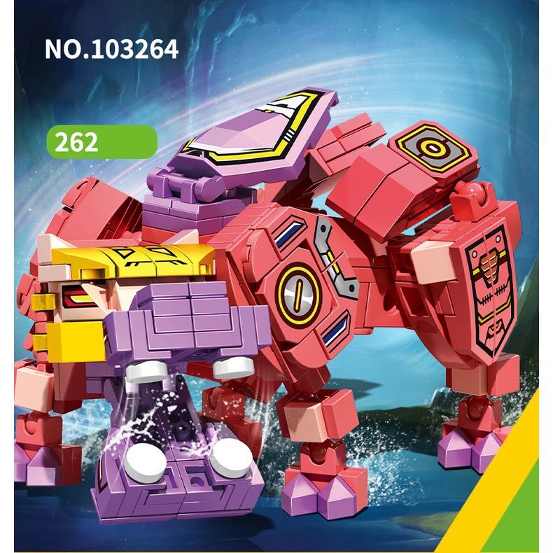 Đồ chơi lắp ráp Robot Động vật Hoang dã, Sembo Block 103262-65 Xếp hình thông minh, Mô hình Robot