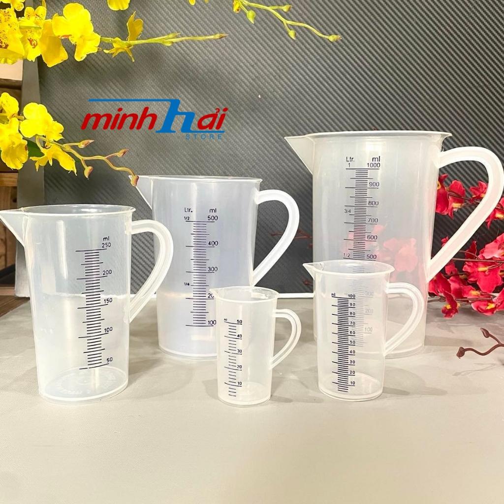 LY/ CA ĐONG ĐỊNH LƯỢNG dung tích 50ml, 100ml, 250ml, 500ml, 1000ml - Dùng trong pha chế - Vạch đậm sâu không phai. nhựa