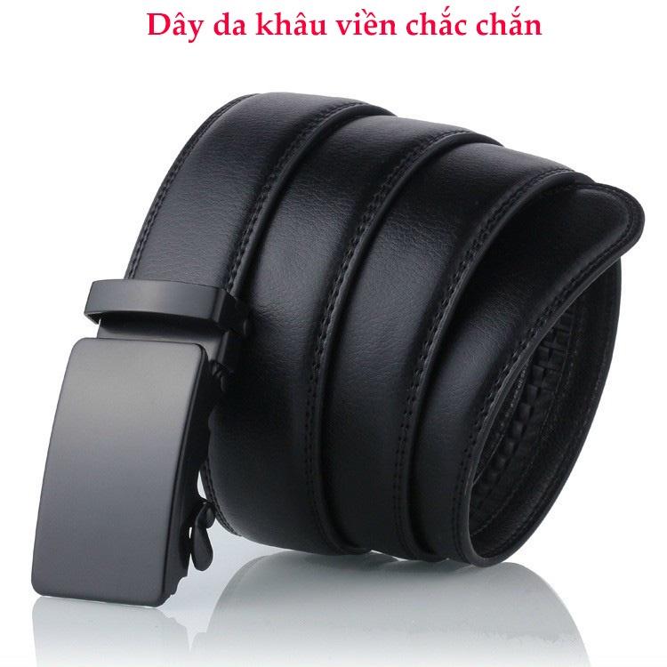 Thắt lưng nam mặt hợp kim chống gỉ, dây da khâu viền siêu chắc - TL49