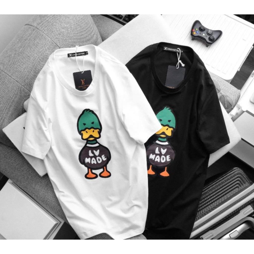 Áo Phông Nam Nữ Thêu Hình Con Vịt, Áo Thun Con Vịt Cao Cấp 100% Cotton Không Nhăn Không Phai Màu