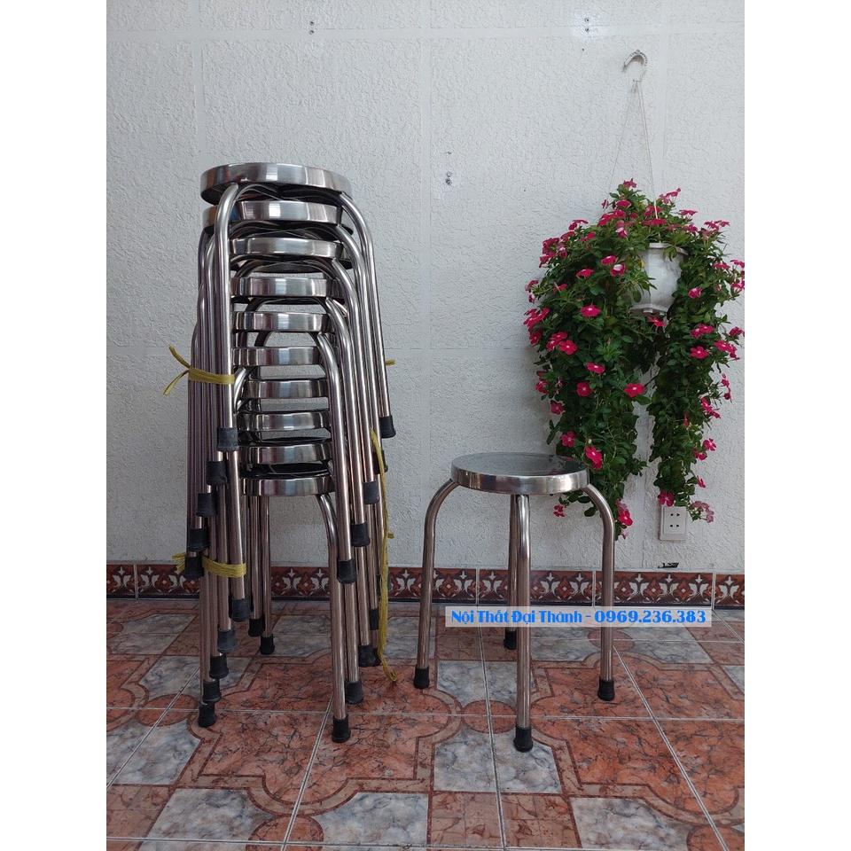 Ghế đẩu inox 201 chân cao Đại Thành loại tốt