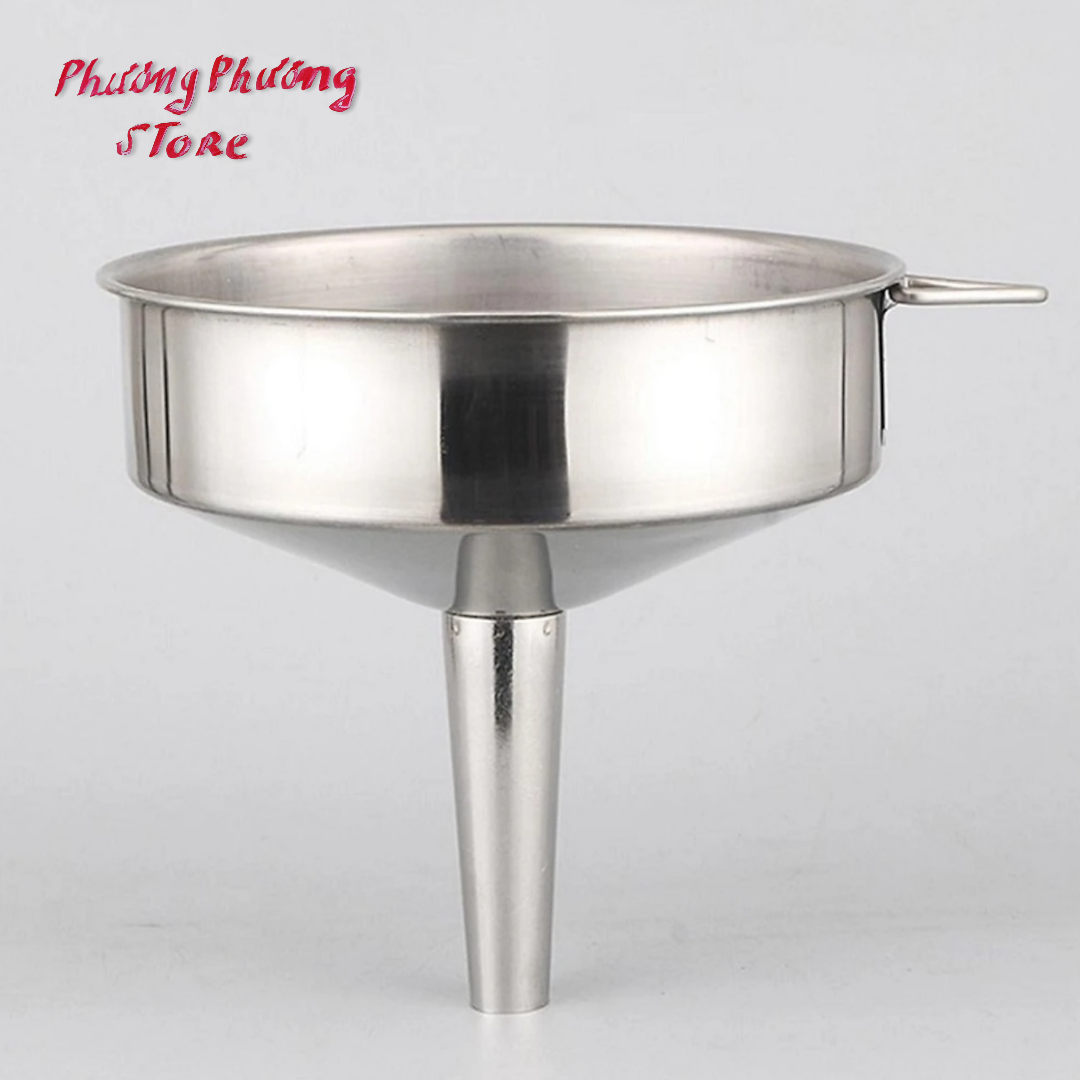 Phễu Inox rót chất lỏng chuyên dùng cho nhà bếp có móc cầm tay tiện lợi đường kính 8cm / 10cm