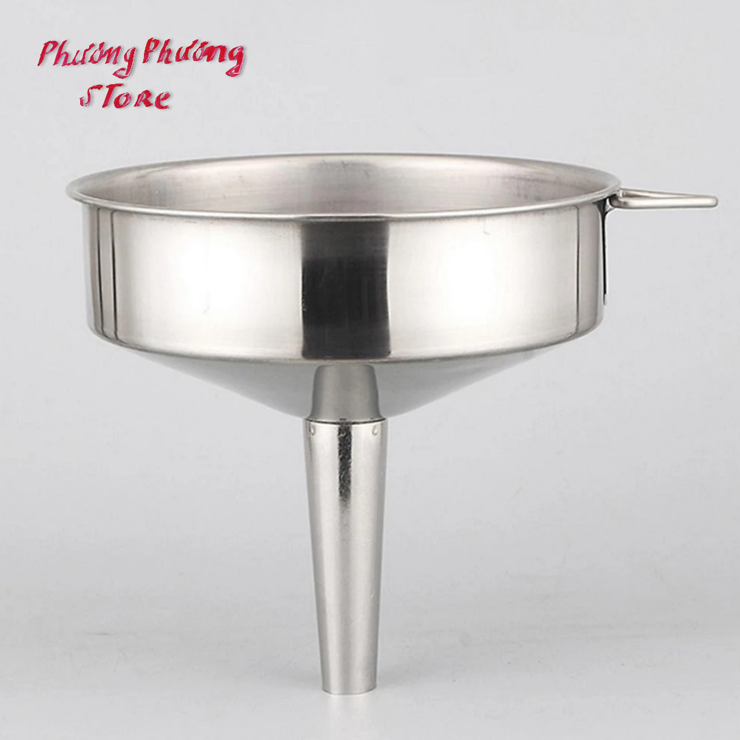 Phễu Inox rót chất lỏng chuyên dùng cho nhà bếp có móc cầm tay tiện lợi đường kính 10cm