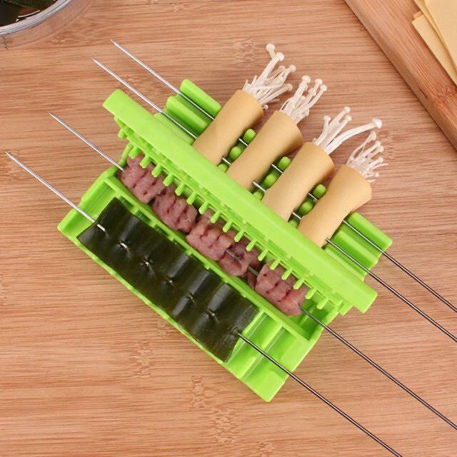 Dụng Cụ Kẹp Xiên Rau Thịt BBQ,3 Trong 1 Tiện Dụng