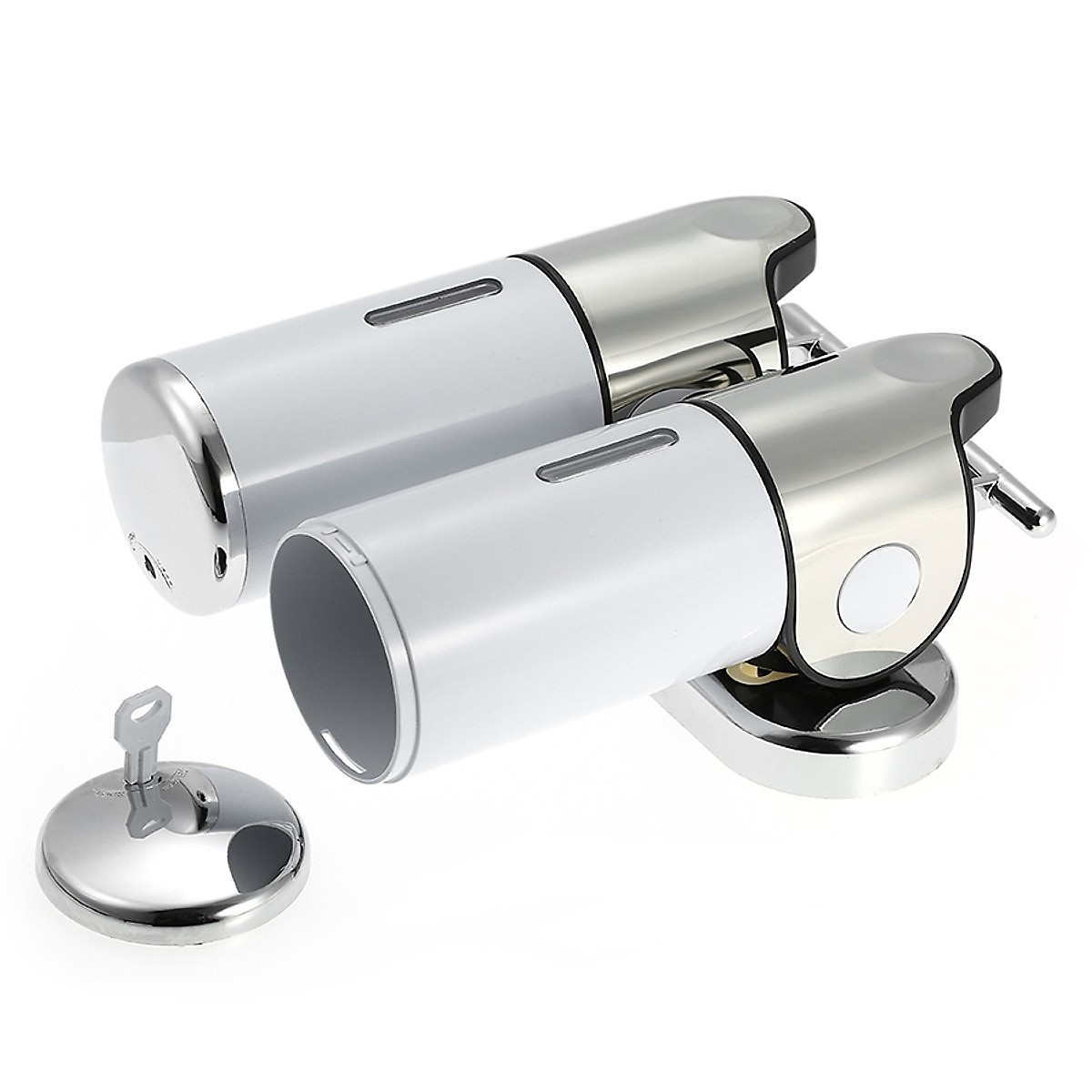 Combo 2 cặp Hộp xà bông gạt thông minh 500ml/ bình trắng sứ