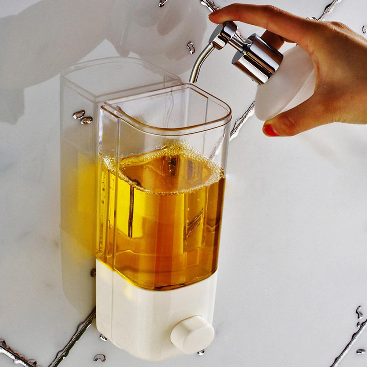 Hộp đựng xà phòng và dung dịch rửa tay một ngăn