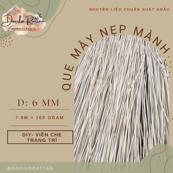 Ruột mây NẸP MÀNH mây- Chạy viền, chạy rãnh trang trí nội thất