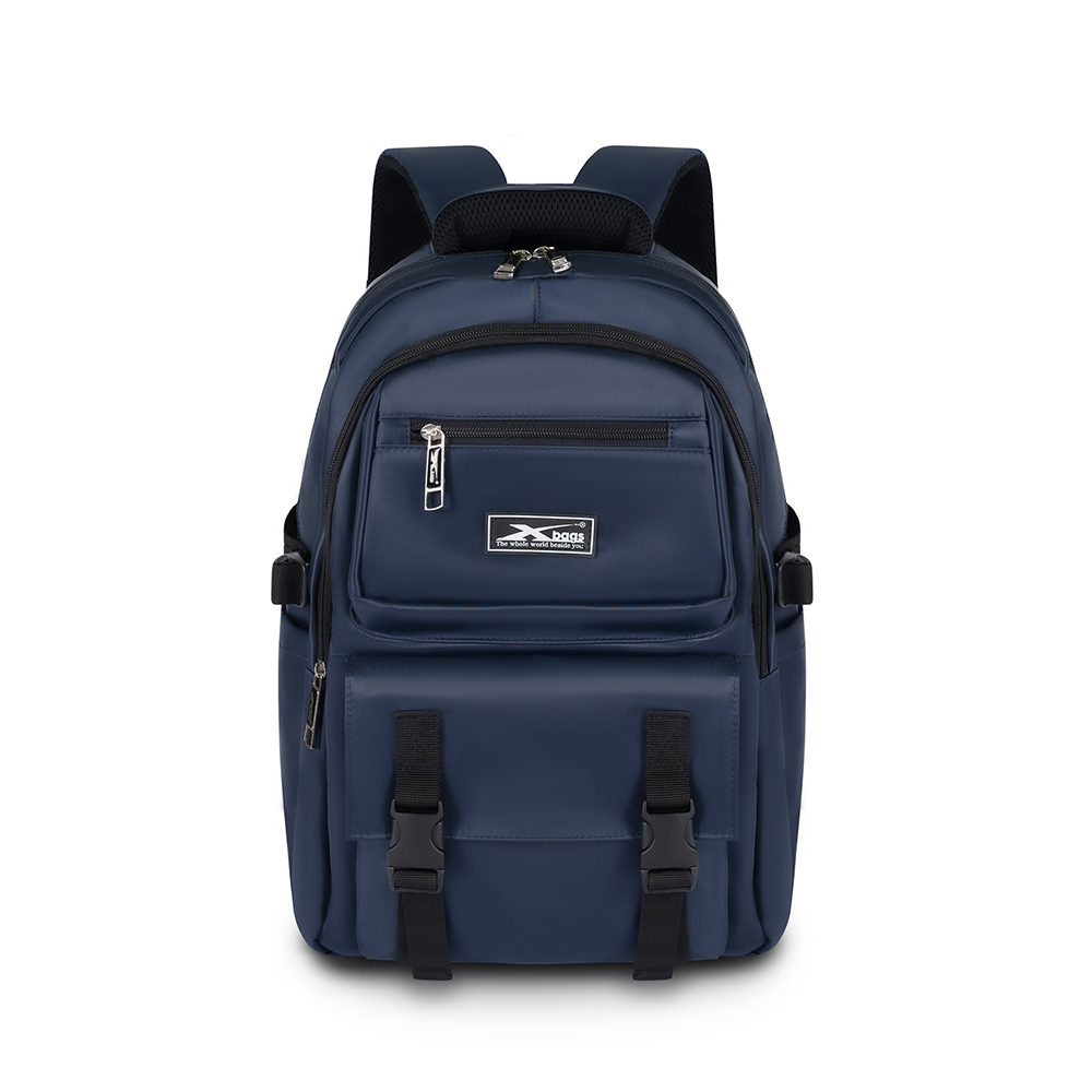 Balo học sinh chống nước cao cấp Xbags Dark Blue – Balo trung học năng động, nhiều ngăn tiện lợi, xanh đen cá tính XB3202
