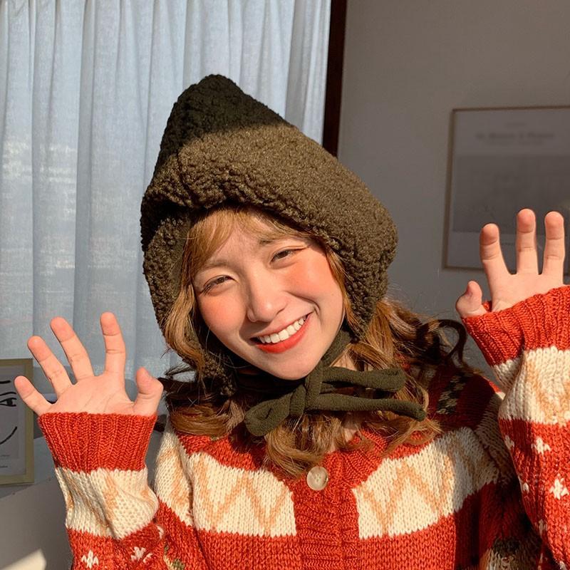 Mũ len mùa đông dễ thương dành cho nữ