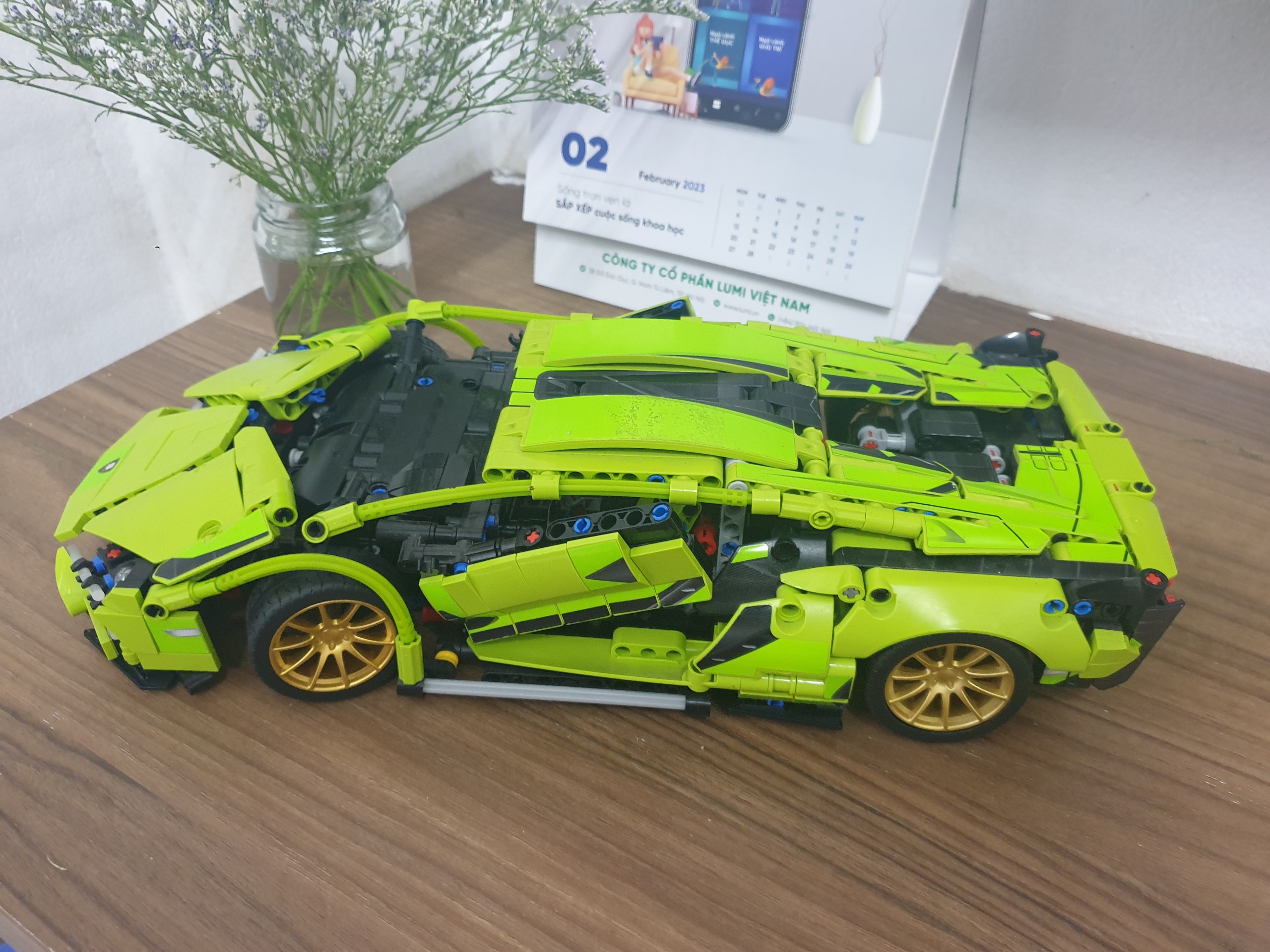 Đồ chơi lắp ghép mô hình Xe Lamborghini Green - SY8600