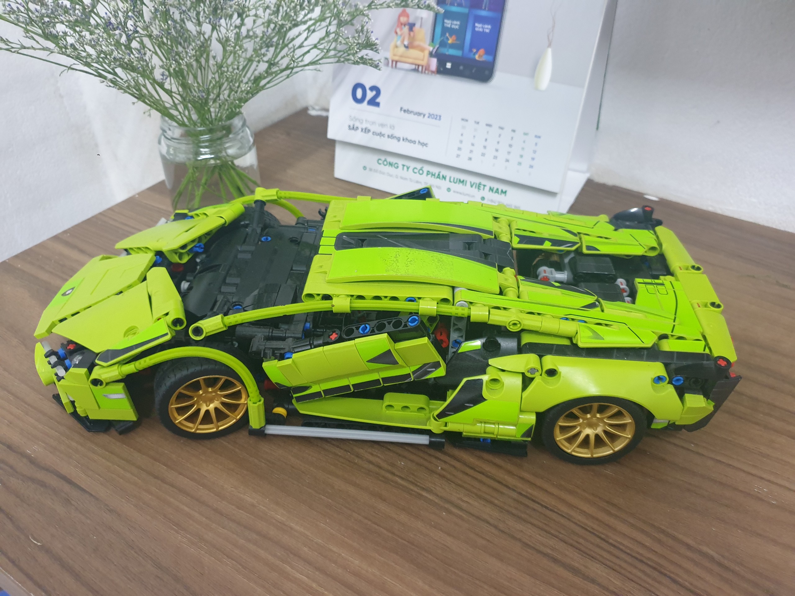 Đồ chơi lắp ghép  mô hình Xe Lamborghini Green - SY8600   ( Chọn phân loại hàng)