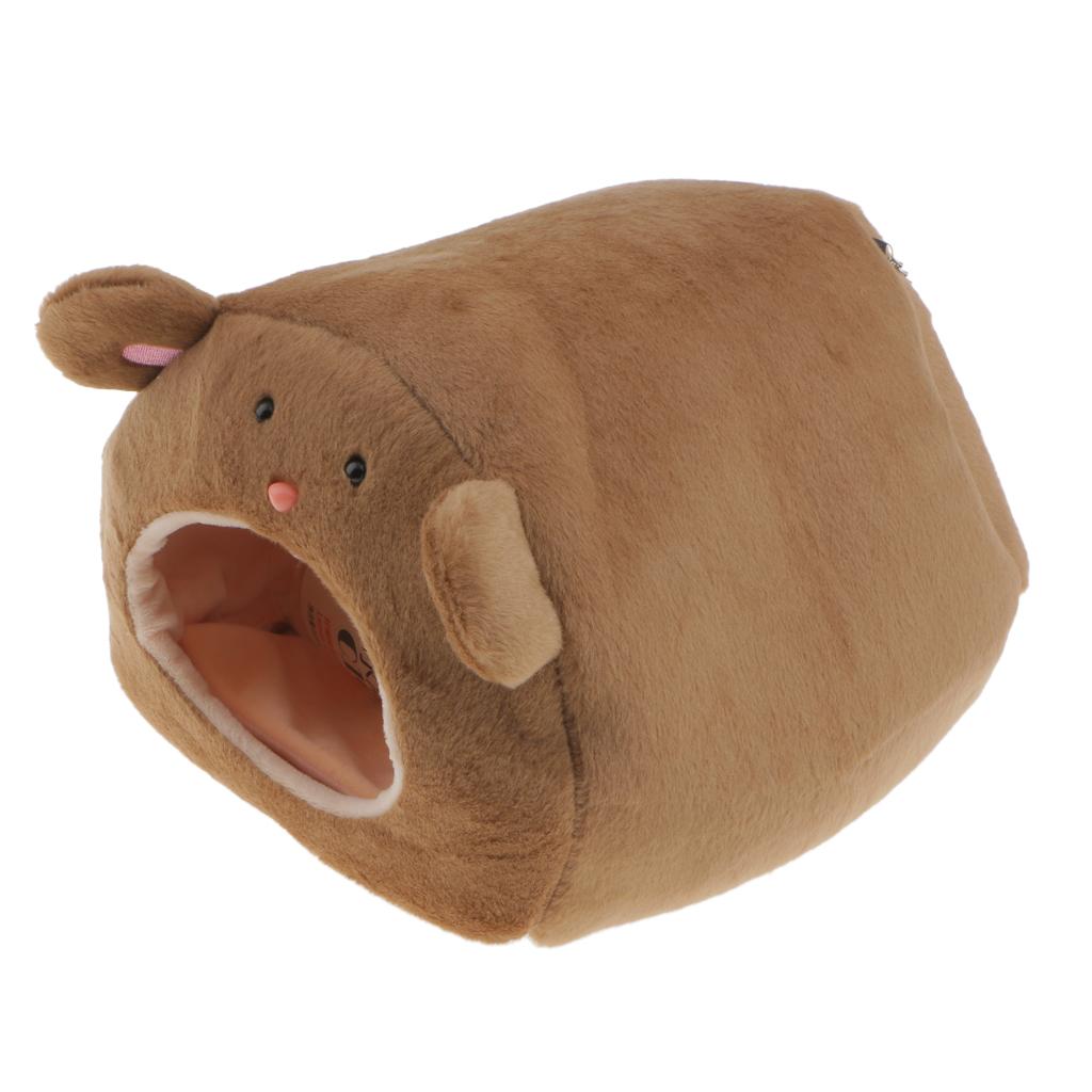 Hamster Hammock Ferret Rabbit Rat Warm Hanging Bed House Hide Nest Brown L