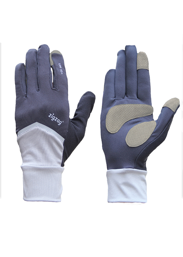 Găng tay Nonstop chống nắng UPF50+ xám đen Zigzag GLV01001