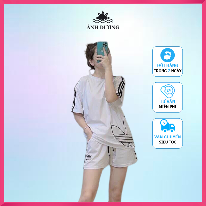 Bộ thể thao nữ mùa hè quần đùi áo tay ngắn vải thun tici Ánh Dương Clothing MS121 kiểu dáng trẻ trung năng động.