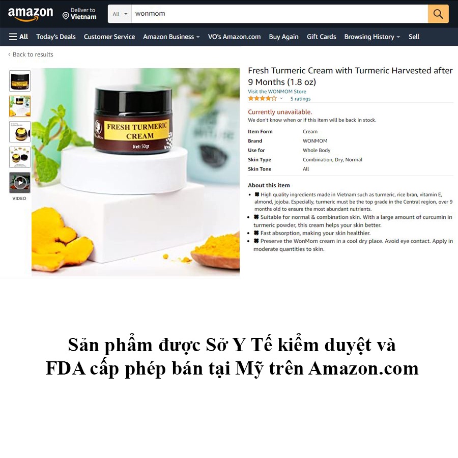 Bộ trắng da, sạch mụn và nám cơ bản Wonmom ( 1 Kem nghệ tươi + 1 Serum mụn )