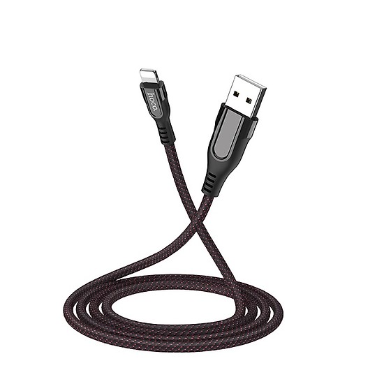 Cáp Sạc (IPhone, IPad) Hoco U54 - Lightning - 1,2M + Tặng Kèm Ghế Đỡ Điện Thoại Chữ O - Hàng Chính Hãng