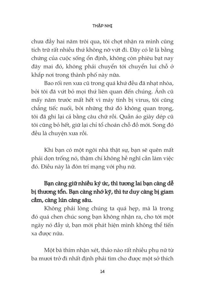 Sách Chẳng Nhớ Quá Khứ, Chẳng Sợ Tương Lai