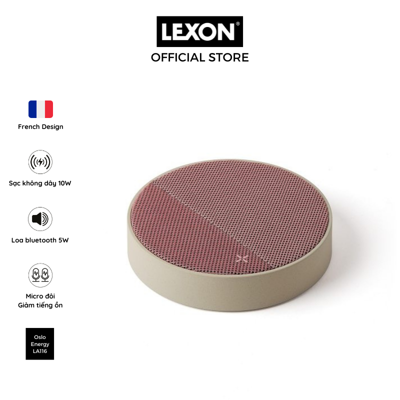 Trạm sạc không dây LEXON kiêm loa bluetooth 5W - OSLO ENERGY - Hàng chính hãng