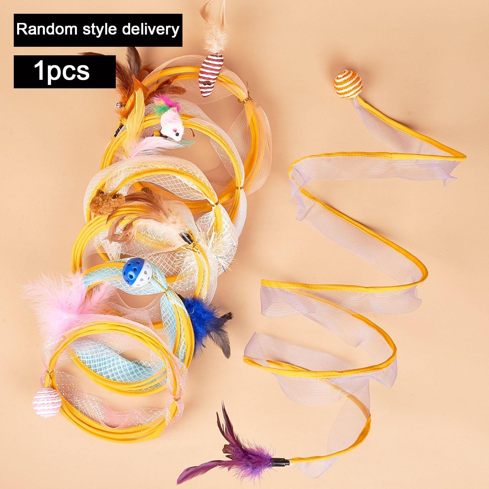 Cat Tunnel for Indoor Cats Collapsible Cat Tunnel Folding S Type Tunnel