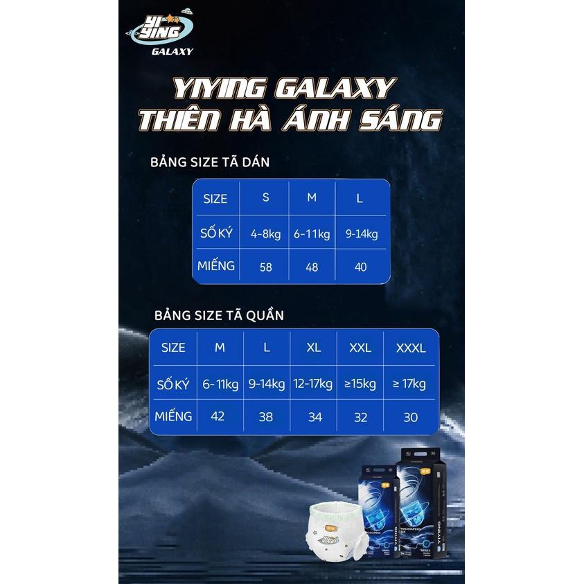 Bỉm Yiying Galaxy Thiên Hà Ánh Sáng - Tã dán Các size S58/M48-Childs_day