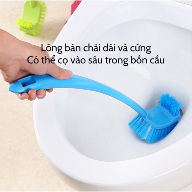 Chổi cọ nhà vệ sinh toilet 2 đầu siêu sạch, vệ sinh nhà tắm, bồn cầu dễ dàng tiện dụng, Cọ toilet 2 đầu