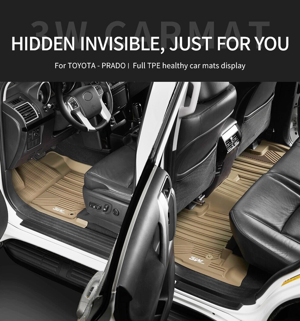 Thảm lót sàn xe ô tô dành cho TOYOTA RAV4 2013-2018 Nhãn hiệu Macsim 3W chất liệu nhựa TPE đúc khuôn cao cấp - màu đen