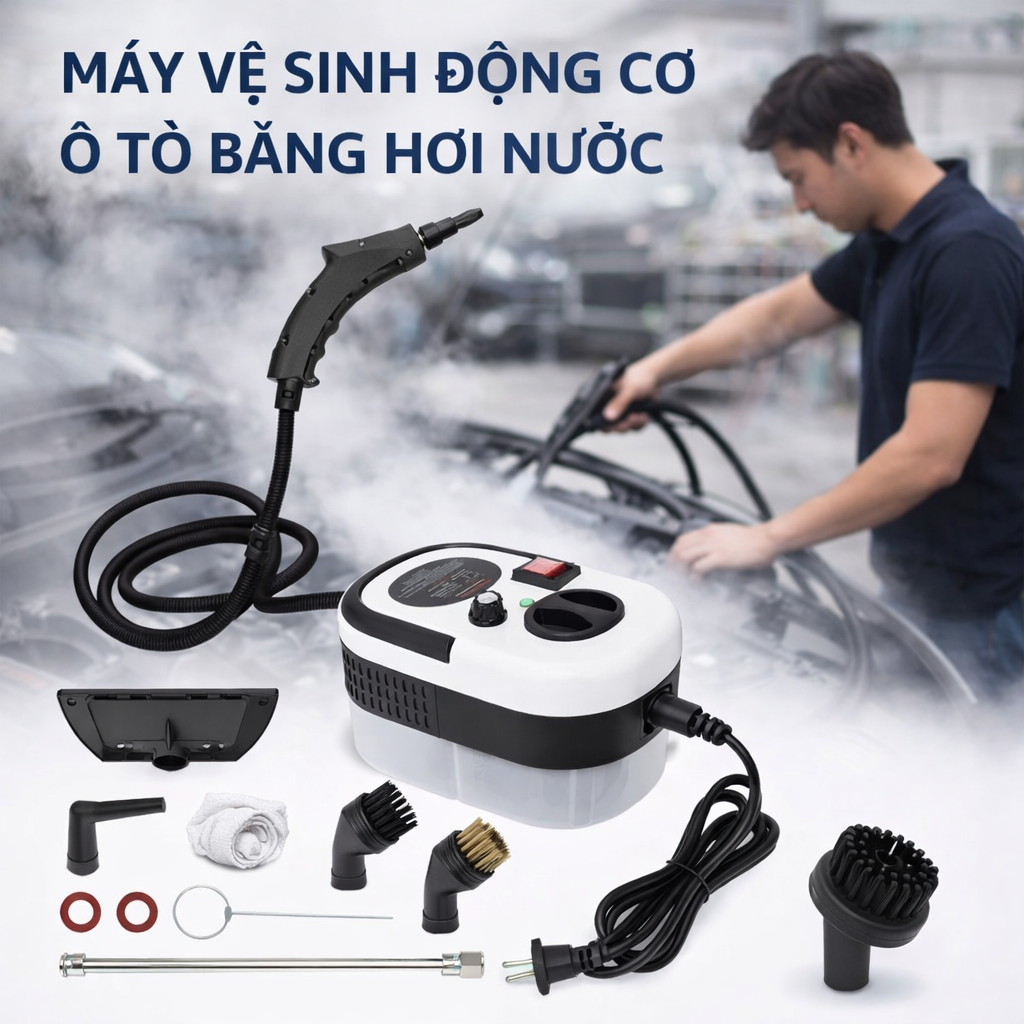 Máy Xịt Rửa Hơi Nước Nóng Áp Lực Cao – Vệ Sinh Ô Tô, Bàn Ghế, Điều Hòa, Nhà Bếp Cực Sạch, đèn trang trí, đồng hồ