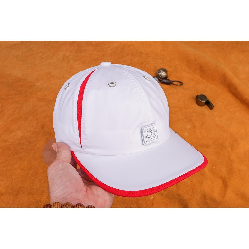 Mũ Nón Khía Đỏ Bán Chạy Logo Vuông - Trắng Kết Đỏ