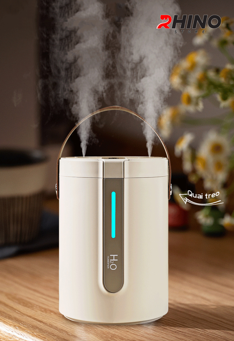Máy tạo ẩm phun sương sạc pin Rhino H805, dung tích 2 lít, 3 chế độ - hàng chính hãng