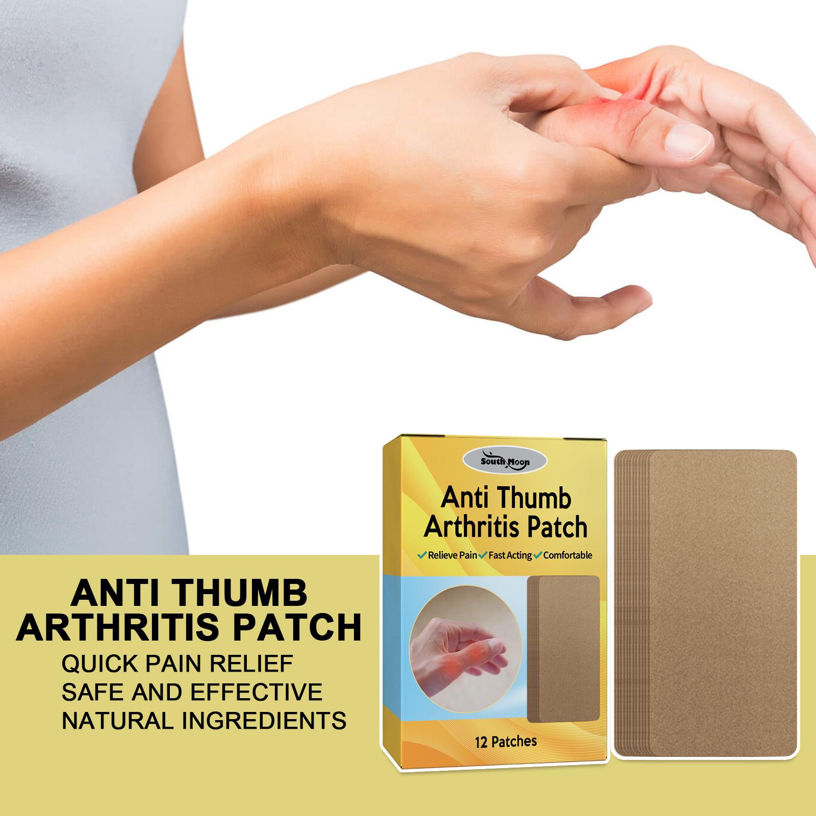 South Moon 12Pcs Anti-Thumb Arthritis Patch Thumb Finger Wrist Pain Relief Patch