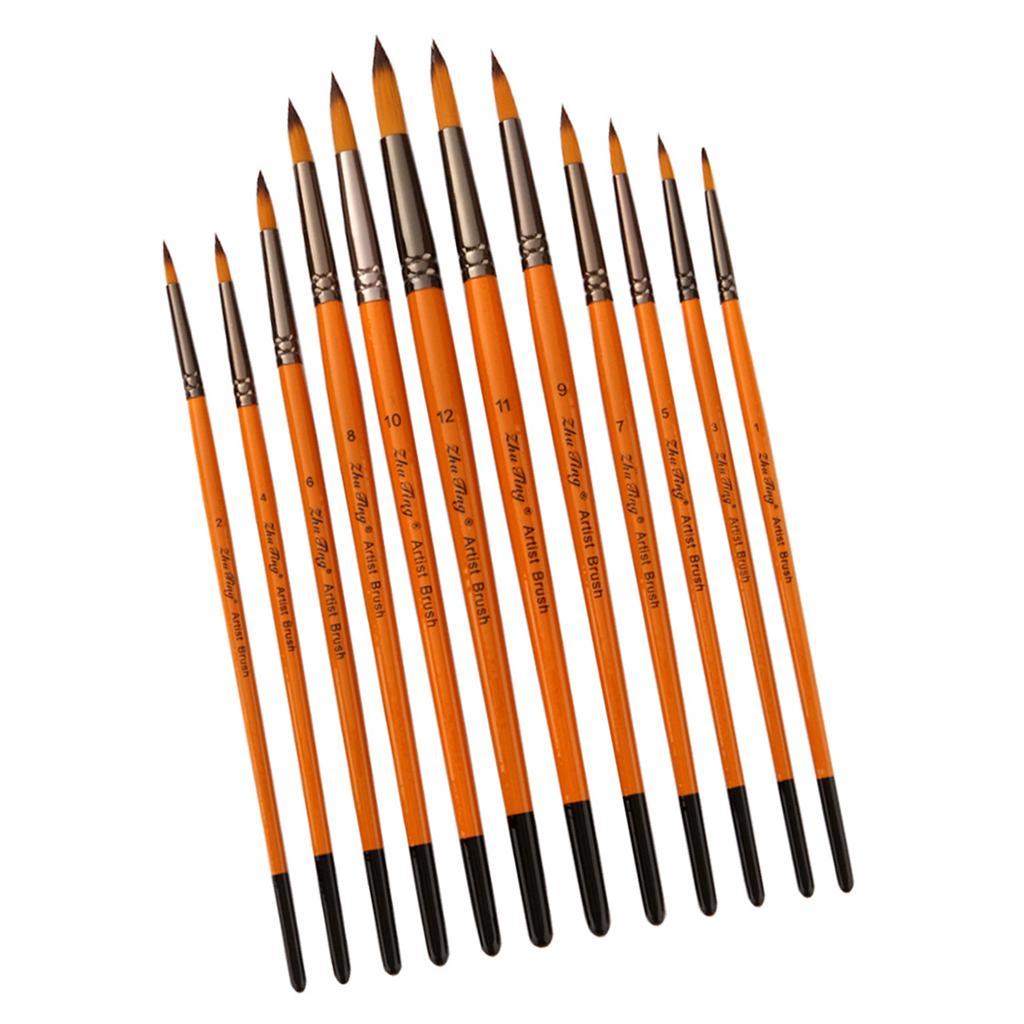 24pcs Artist Paint Brushes Set Art Painting Supplies Watercolor Oil Painting