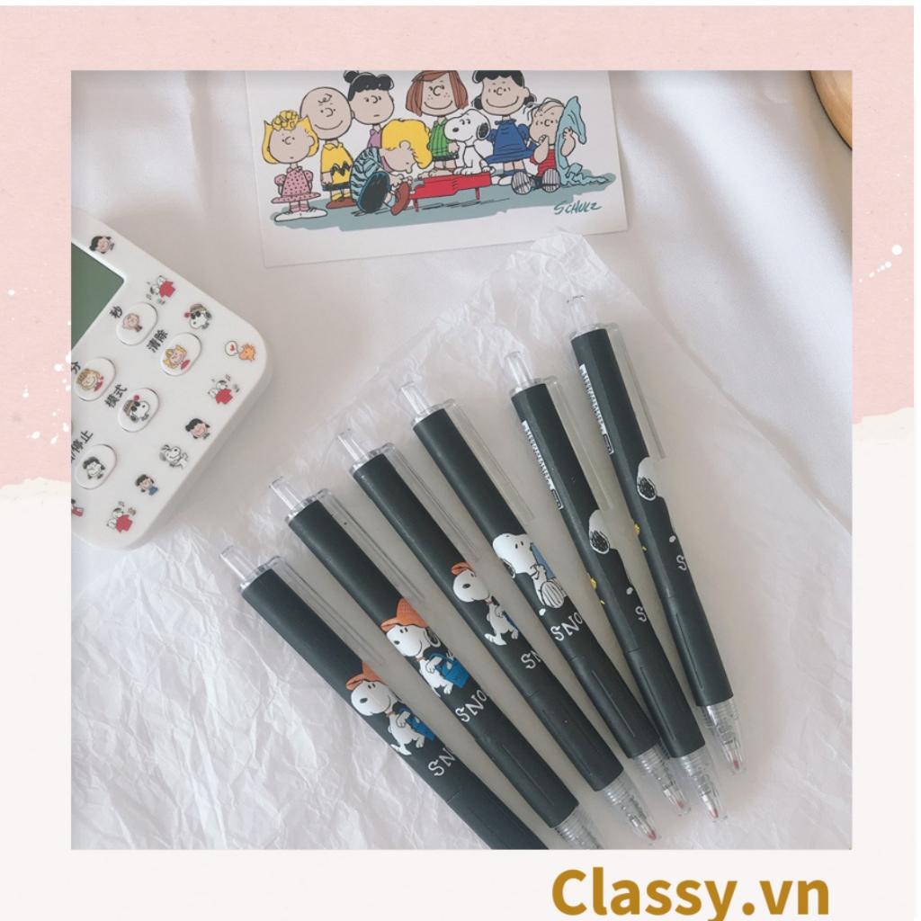 Bút bi Classy Mực Đen/Trắng Ngòi 0.5mm xây dựng phim hoạt hình cún Snoopy xinh tươi tiện tích Cho Văn Phòng PK1649