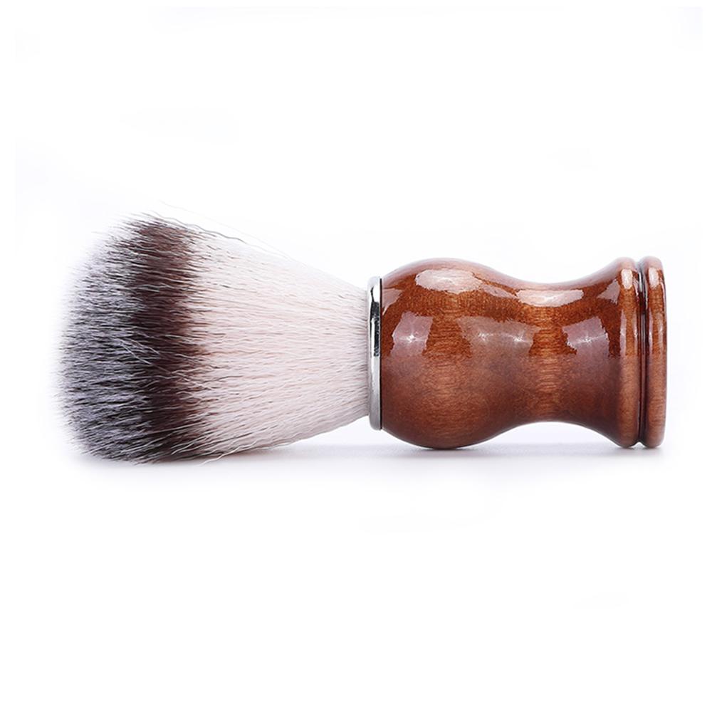 Bàn chải 2 trong 1 cạo râu và phủi tóc tay cầm bằng gỗ