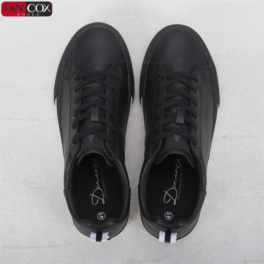 Giày Sneaker Da Nam DINCOX D10 Thời Trang Nổi Bật Black