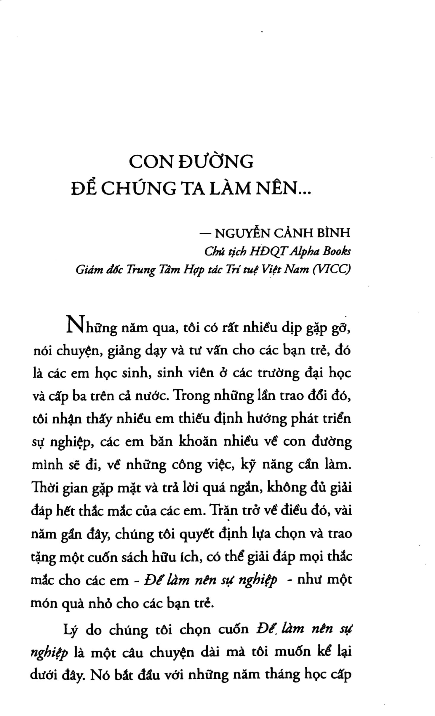 Để Làm Nên Sự Nghiệp (Tái Bản 2023)