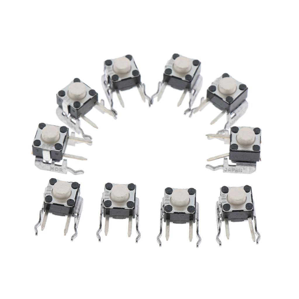 10 Tactile Switch Bumper Button For Controller White