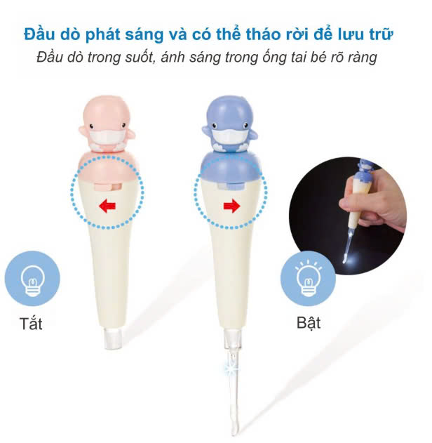 DỤNG CỤ RÁY TAI CHO BÉ CÓ ĐÈN KUKU - KU3036