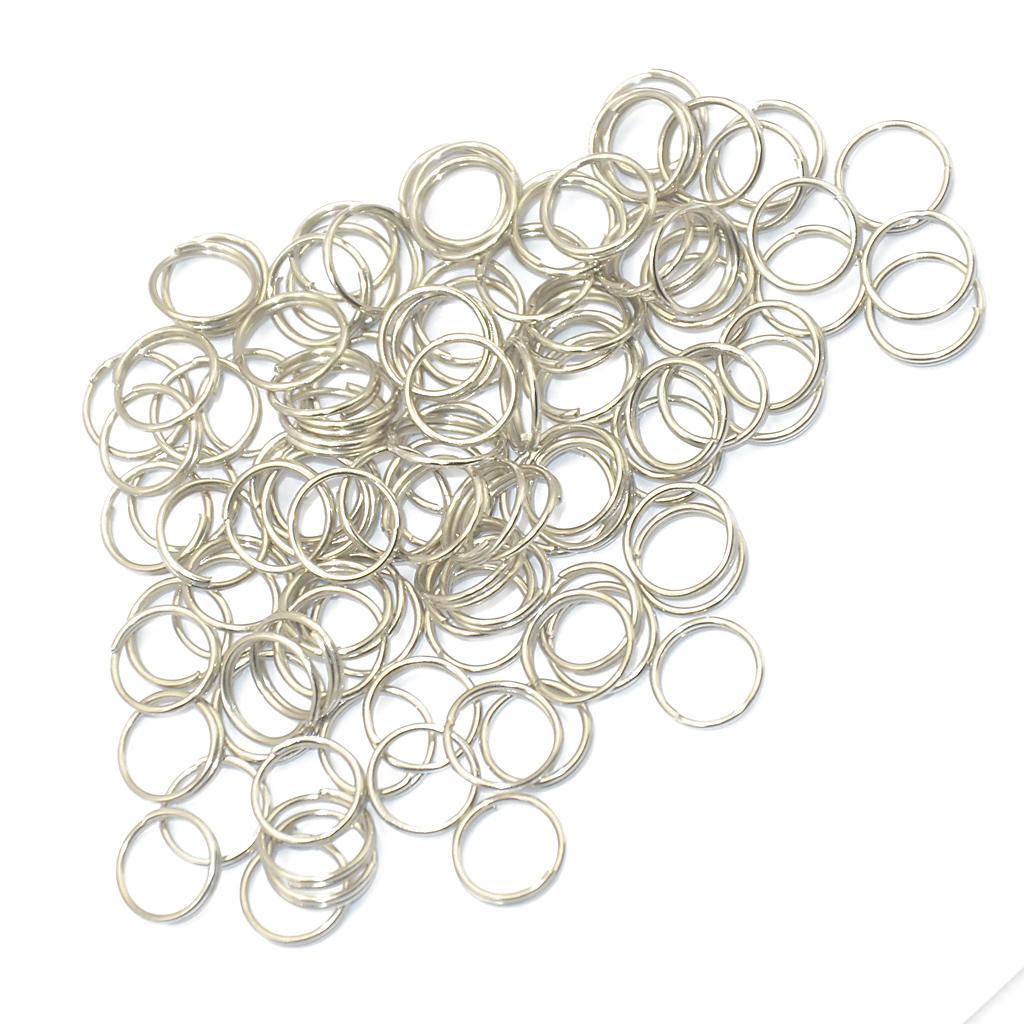 1600pcs/Lot Steel Metal Key Split Ring Keyrings Key Chain Findings 8mm