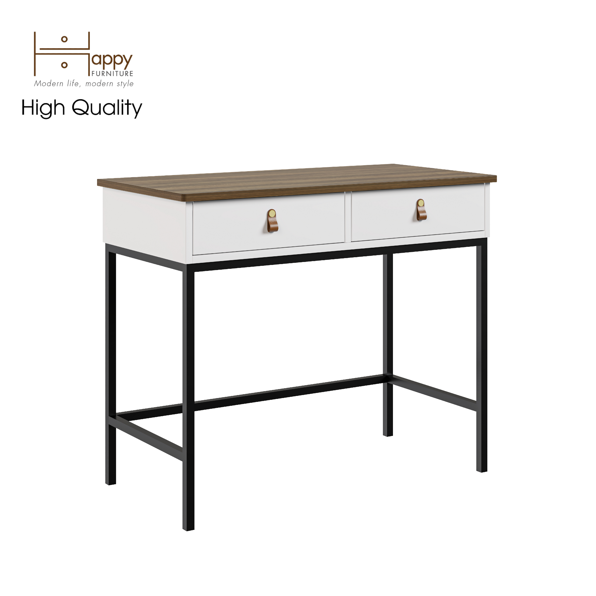 [Happy Home Furniture] NOMIA , Bàn trang điểm - chân sắt , 90cm x 45cm x 75cm ( DxRxC), BAN_039